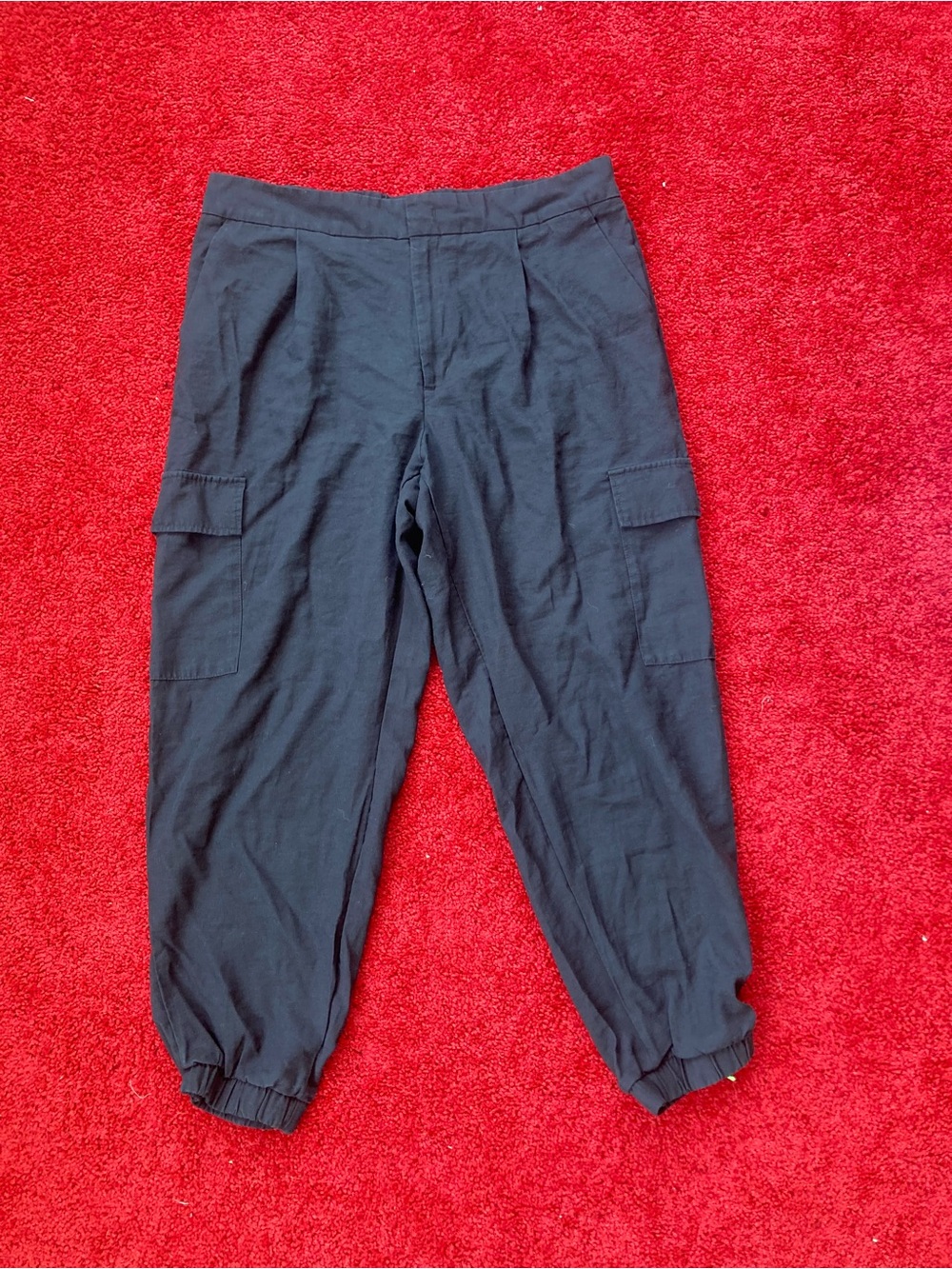 a new day Black Cropped Cargo Pants Women’s Size 14